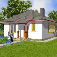 Красивые проекты одноэтажных домов из газобетона Красивые проекты одноэтажных домов из газобетона