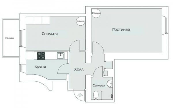Дизайн двухкомнатной квартиры 46 метров: 7 удачных проектов Дизайн двухкомнатной квартиры 46 метров: 7 удачных проектов