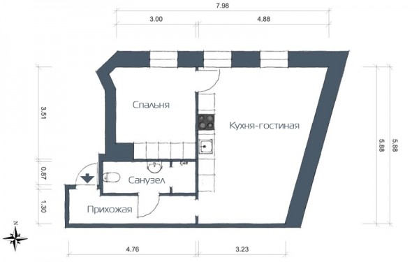 Дизайн двухкомнатной квартиры 46 метров: 7 удачных проектов Дизайн двухкомнатной квартиры 46 метров: 7 удачных проектов