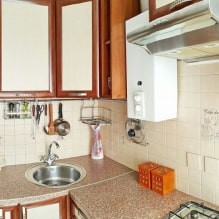 Кухня в хрущевке с газовой колонкой: варианты размещения, 37 фото Кухня в хрущевке с газовой колонкой: варианты размещения, 37 фото